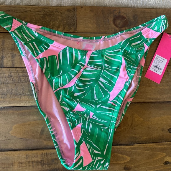 NWT Lilly Pulitzer Pico High Cut Swim Bottom Conch Shell Let’s Go Bananas 10 - Picture 1 of 7
